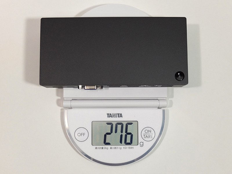 USB Type-C ドックの重量は276g