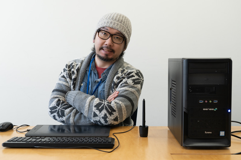 北上諭志氏と製作に使ったCLUP STUDIO PAINT推奨ミニタワーPC「SENSE-M039-i5-UHR-CSP」