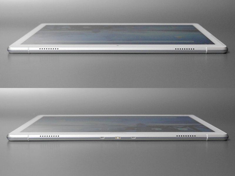 本体上下にそれぞれ2基ずつのスピーカーを備える。Dolby Atmosに対応しており、動画や音楽の鑑賞には重宝する