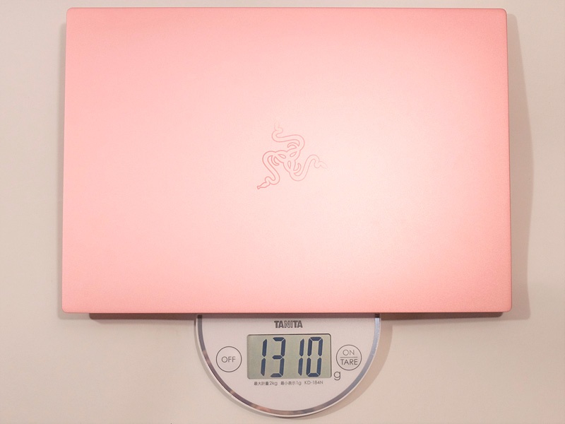本体重量は実測約1.31㎏
