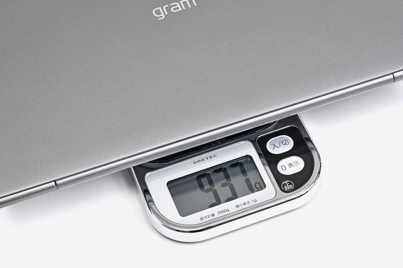 本体重量の実測値