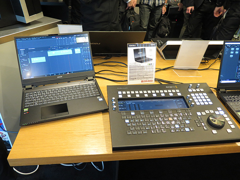 発表会場の機材はマウスコンピューターが協力しており、クリエイター向けのDAIVが使われていた