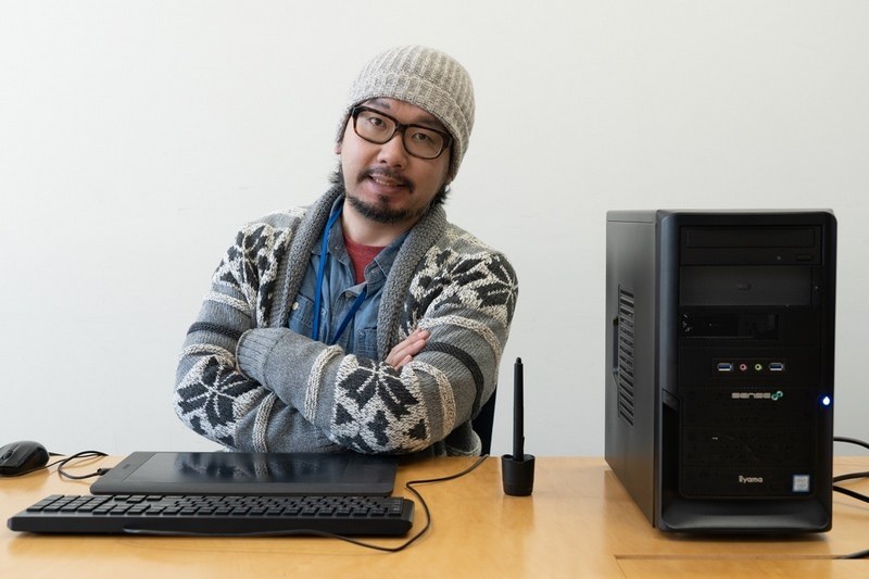 マンガ家の北上諭志氏と「SENSE-M039-i5-UHR-CSP」