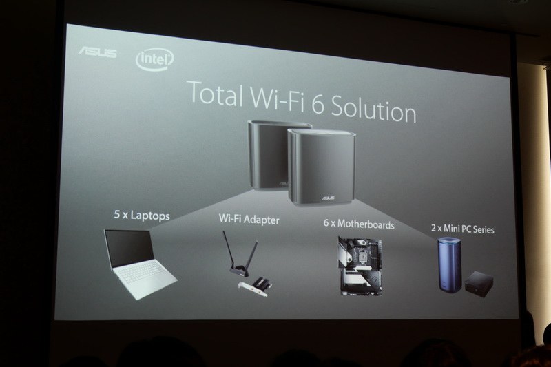 今後、ノートPCで5製品、マザーボードで6製品、ミニPCで2製品、デスクトップPC用拡張アダプタでWi-Fi 6対応の製品を投入する計画