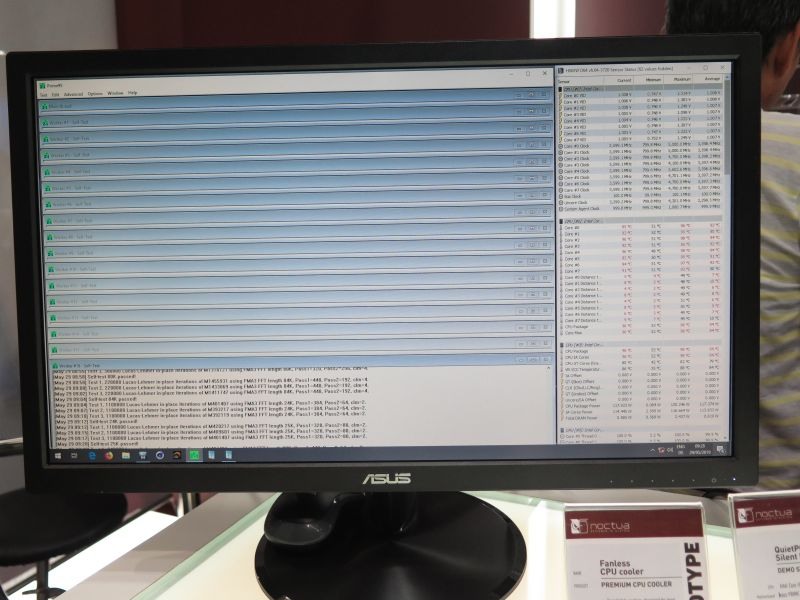 Prime95で負荷をかけても100℃未満だった