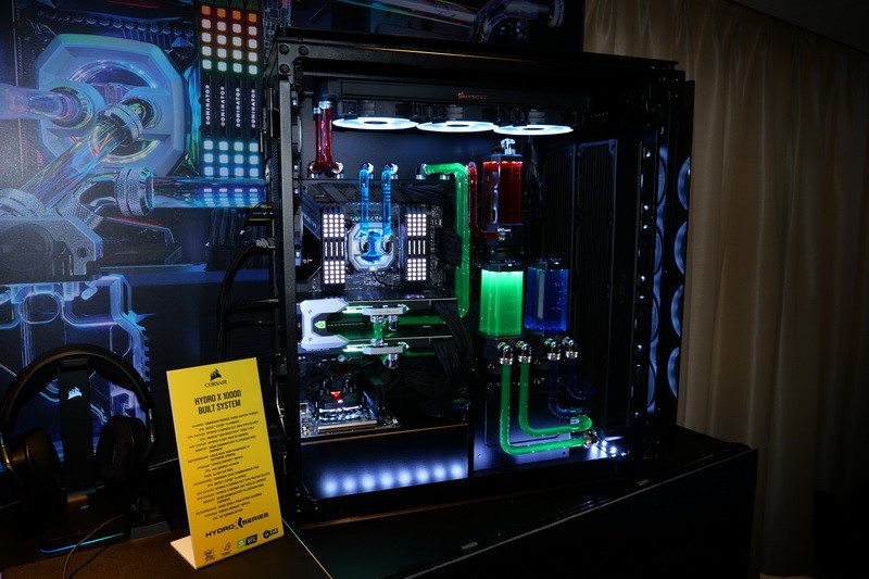 実際にHydro Xシリーズを組み込んだPCの例。簡易水冷システムではできなかった水冷システムのフルカスタマイズが可能