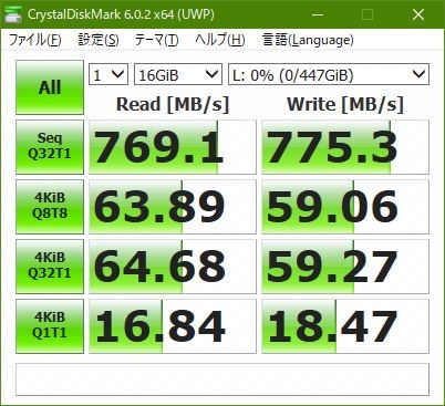 CrystalDiskMark(16GiB)