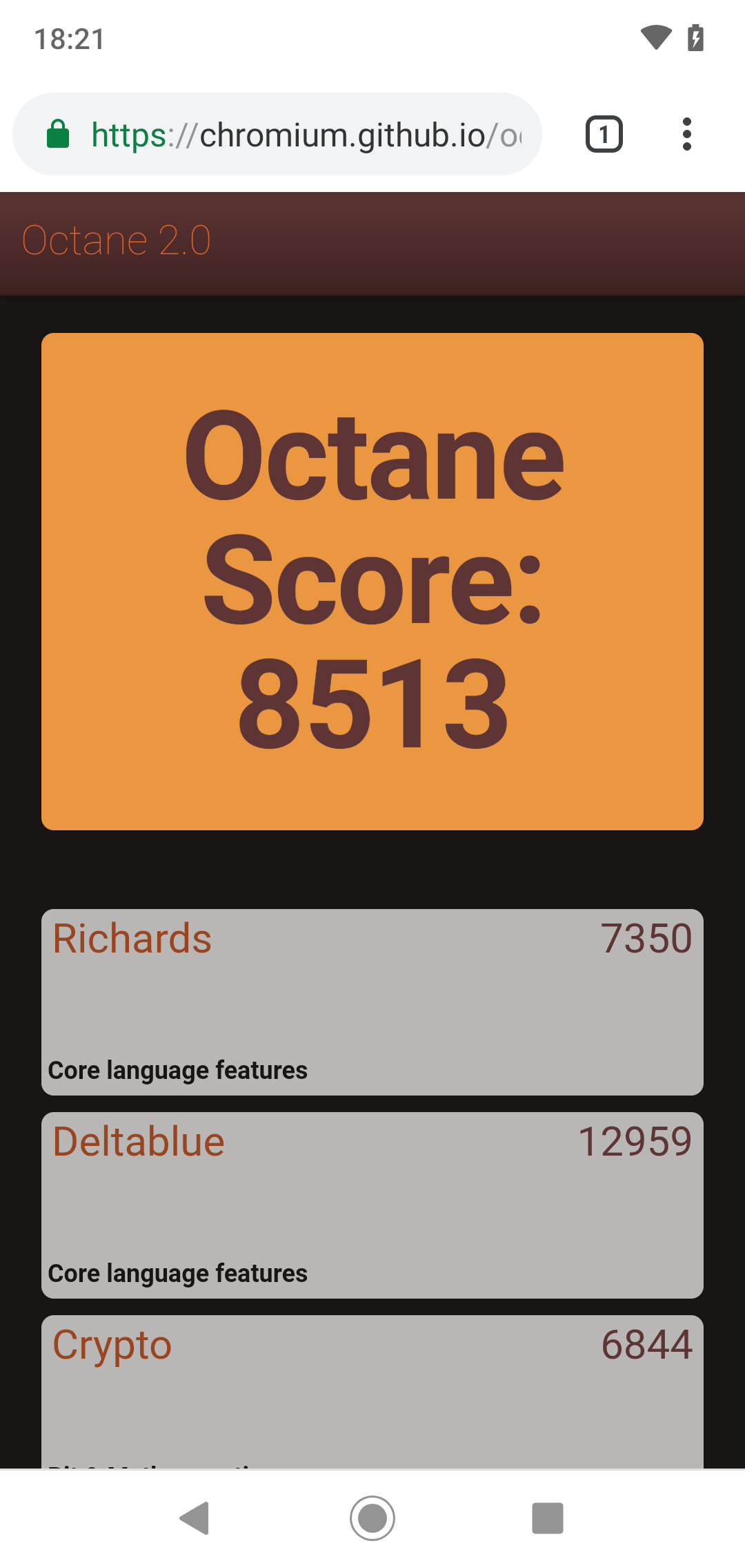 Google Octane 2.0は8,513