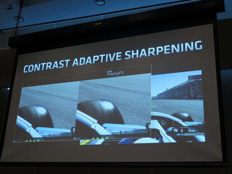 FidelityFX技術によりアンチエイリアスによってボケたテクスチャを鮮明化