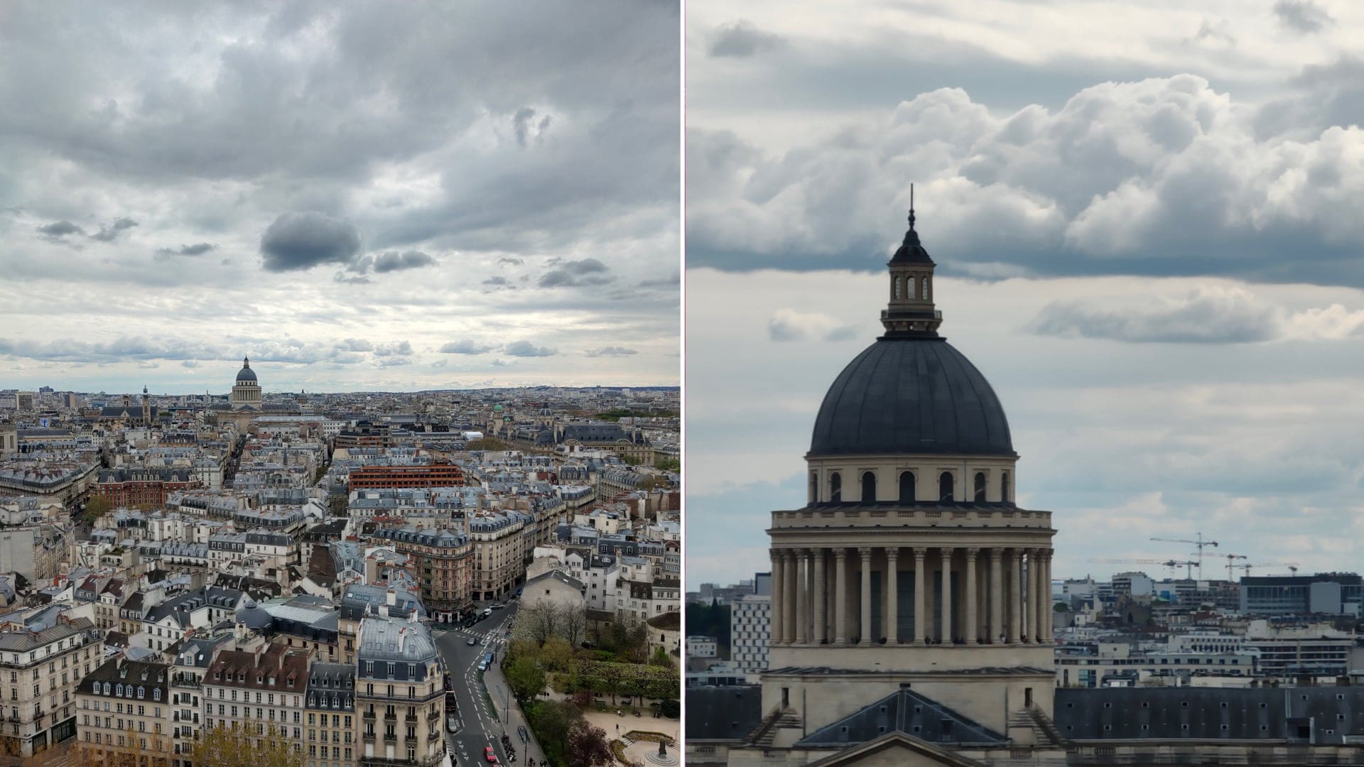 左が超広角、右が10倍ズーム時