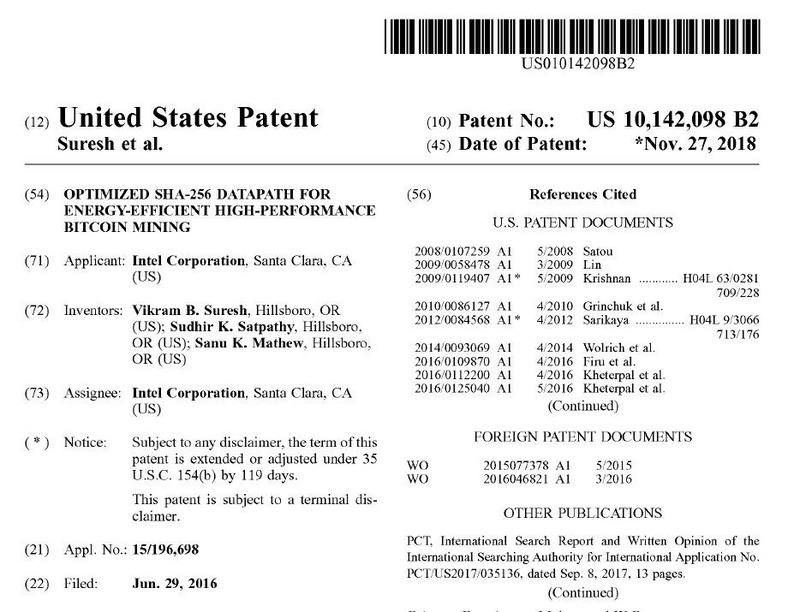 2018年11月27日付けで認められた、特許の冒頭ページ(一部を抜粋したもの)