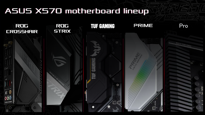 ASUS製X570マザーボードの各シリーズ