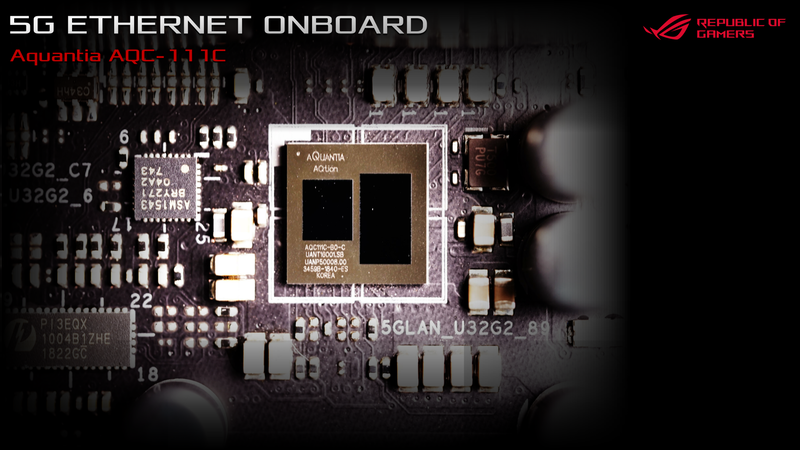 ROG Crosshair VIII Formulaは5Gigabit Ethernetを装備。チップはAquantia AQC-111C