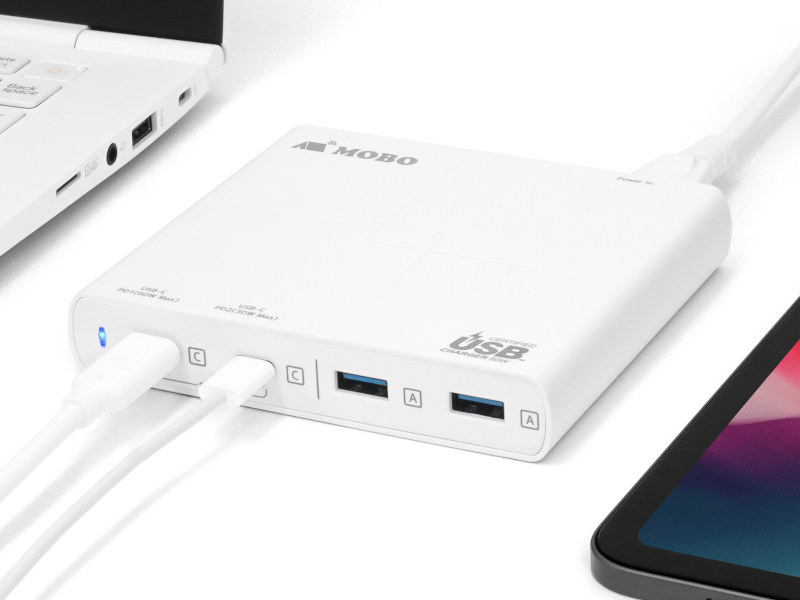 Dual USB-C MultiPort USB AC Adapter
