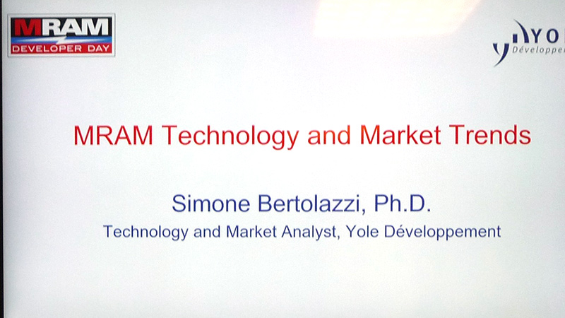 講演のタイトルスライド。2019年8月5日(現地時間)に筆者が撮影(以下同じ)