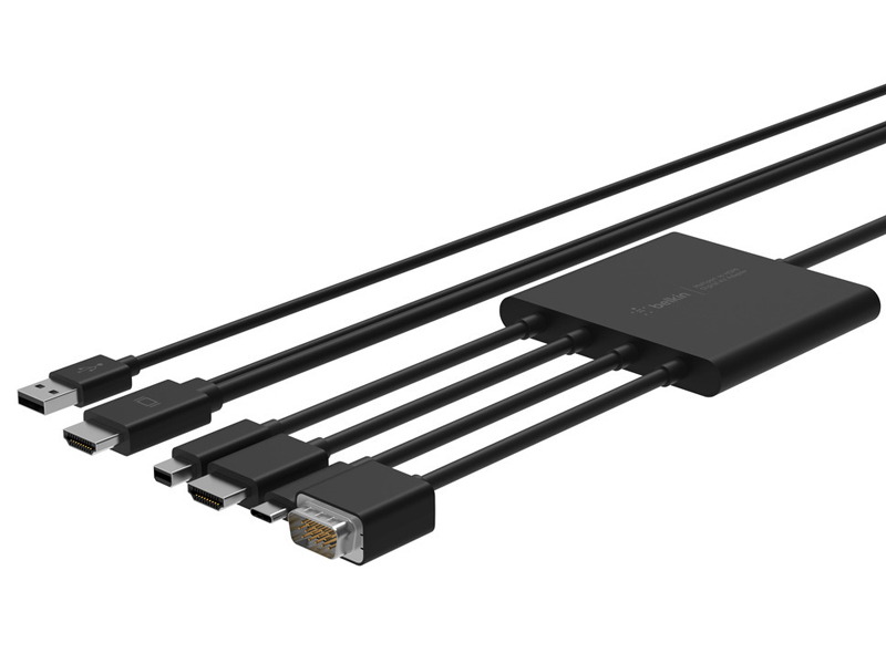 Multiport to HDMI Digital AV アダプタ(VGA、USB-C、HDMI、Mini DisplayPort)