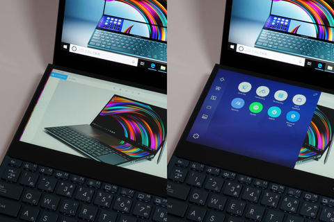 ASUS ZenBook Pro Duo ２画面ノートパソコン キーボード面に4K液晶を実装する2画面15.6型ノート「ZenBook Pro Duo