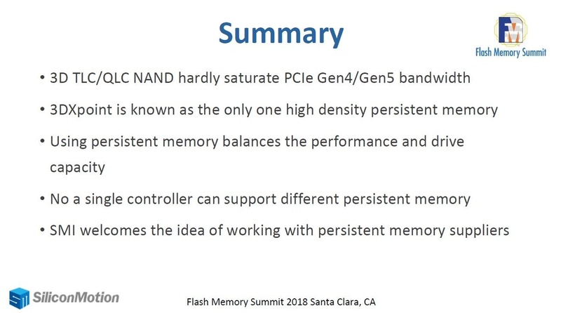 Silicon Motionによる講演のまとめ。2019年8月にFMSで同社が発表したスライドから