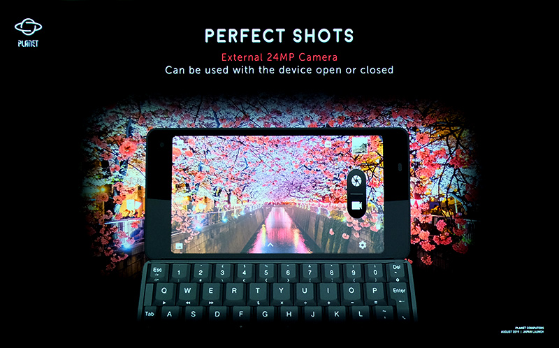 2,400万画素背面カメラ