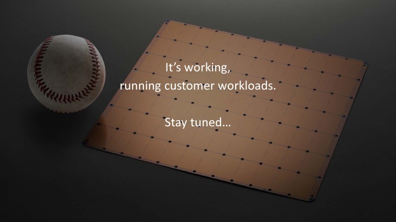 すでに稼働しているCerebras WSE