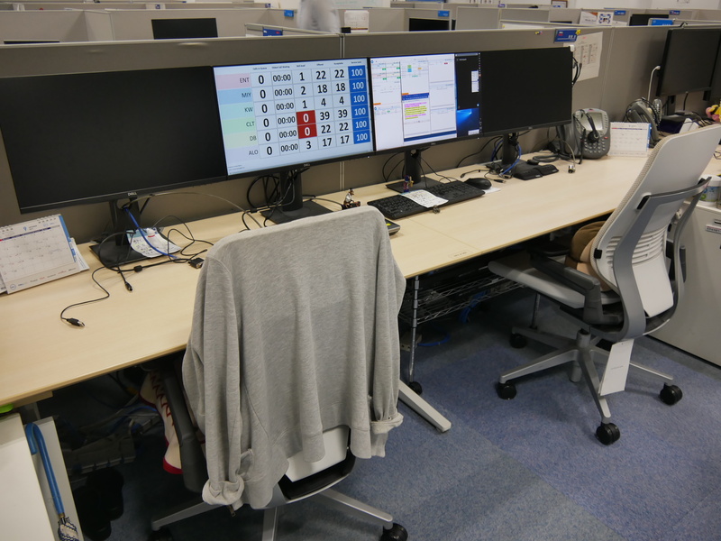 管理部門では、コールの状況などを把握している