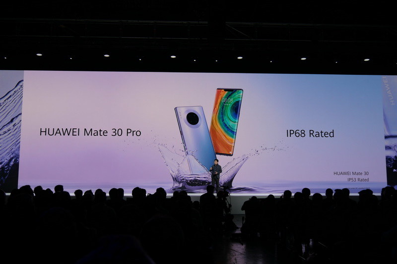 Mate 30 ProはIP68、Mate 30はIP53準拠の防水・防塵仕様