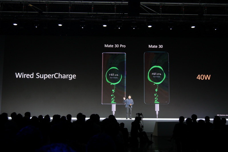 40Wの高出力による急速充電に対応