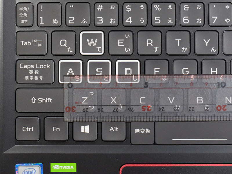 キーピッチは約19㎜