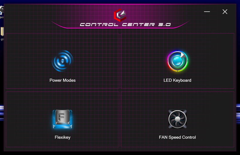 i5750GA1独自要素と言えばこの「Control Center 3.0」。前述のキーボードのLEDやマクロ設定アプリもここから呼び出せる