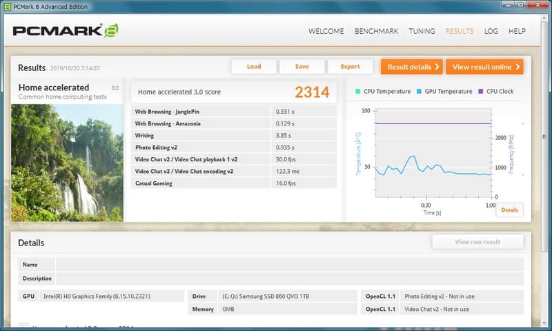 PCMark 8 Home acceleratedの結果、上はThinkPad T420sの換装前(HDD)、下は換装後(SSD)