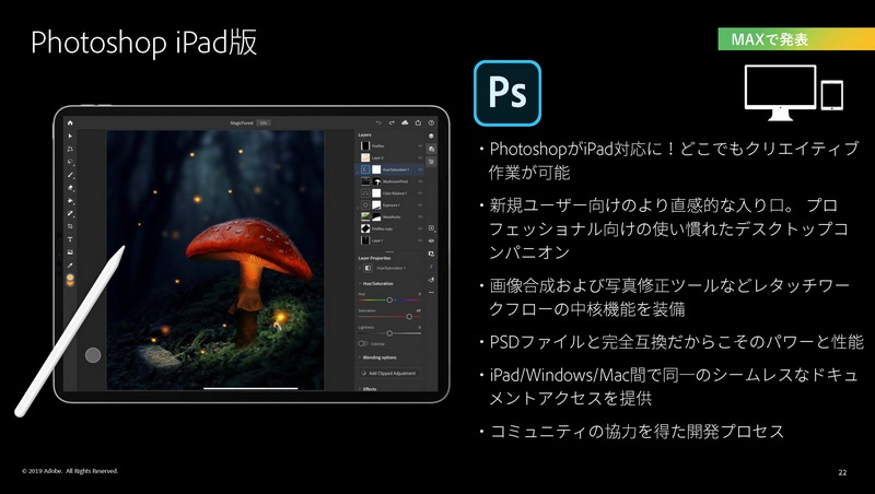 Adobeが発表したPhotoshop for iPadの概要
