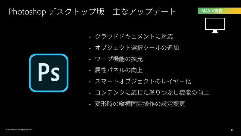PC版Photoshopがバージョンアップされ、バージョン2020に