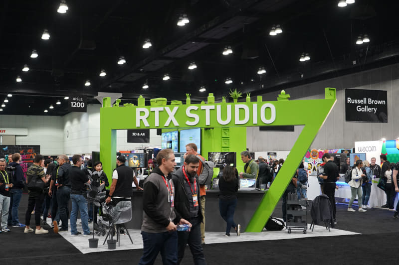 NVIDIA Studioのブース