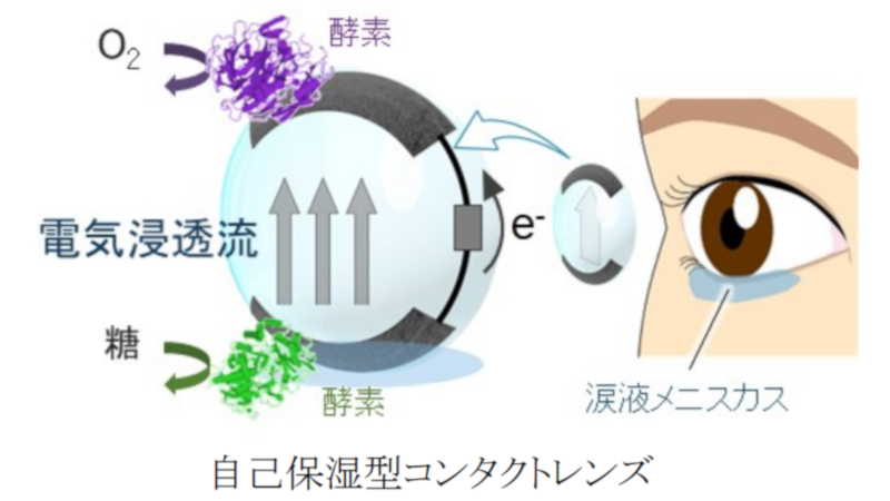 自己保湿型コンタクトレンズ