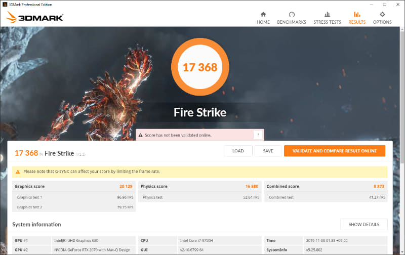 3DMark「Fire Strike」