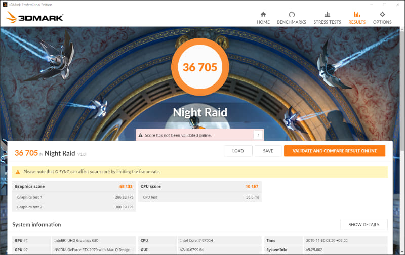3DMark「Night Raid」