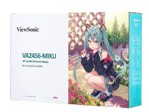 ビューソニック、初音ミクとコラボした23.8型液晶ディスプレイ