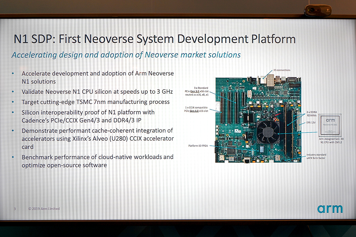 Neoverseシステム開発プラットフォーム「N1 SDP」