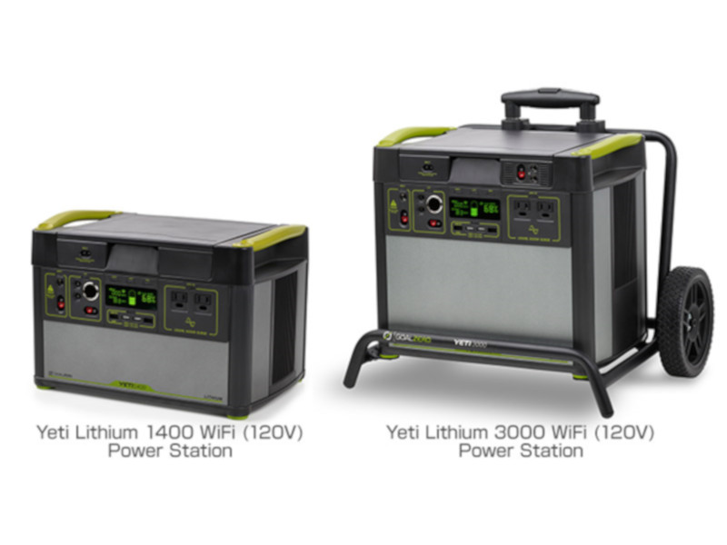 Yeti Lithium 1400 WiFi (120V) Power Station(左)/Yeti Lithium 3000 WiFi (120V) Power Station(右)