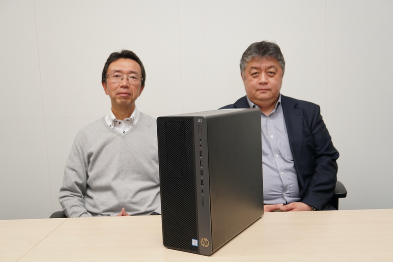 日本HPの大橋秀樹氏(左)と3D CGテクニカルコンサルタントの宋明信氏(右)