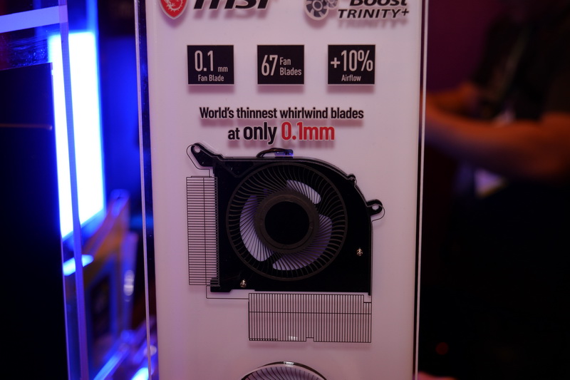 冷却システムの「Cooler Boost Trinity+」には、0.1mmの極薄ファンブレードを採用のファンを搭載することで、冷却性能が高められている