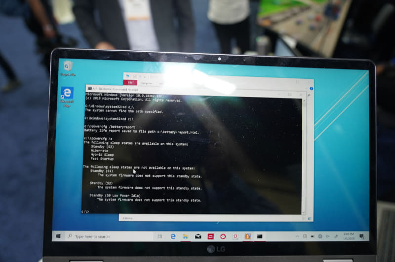 モダンスタンバイは未対応