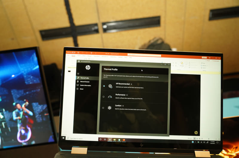 設定ツールで熱設定や色域の設定などができる