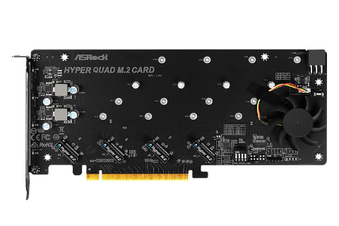 ASRock、PCIe 4.0対応M.2 SSDスロット×4搭載のPCIe拡張カード - PC Watch
