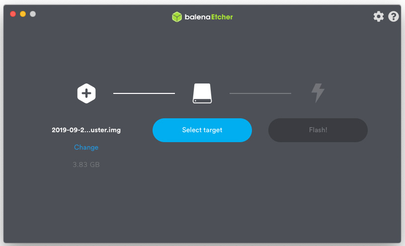 img書込みソフトウェアbalenaEtcher。画面キャプチャはMac版だがWindows版もある