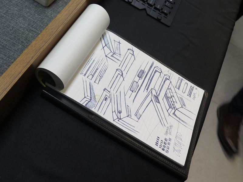 実際のデザイナーのメモ