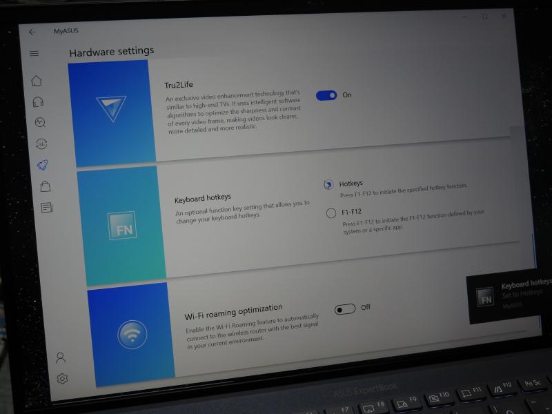 ホットキーとファンクションキーはユーティリティ上から半永久的に入れ替え可能