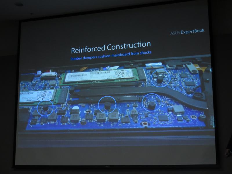 ショックアブソーバーを搭載し、落下による基板へのダメージを軽減する