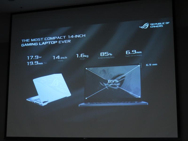 狭額縁液晶を搭載