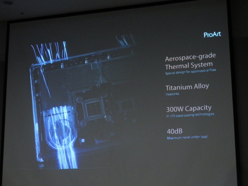 チタニウム製のヒートシンクを採用する